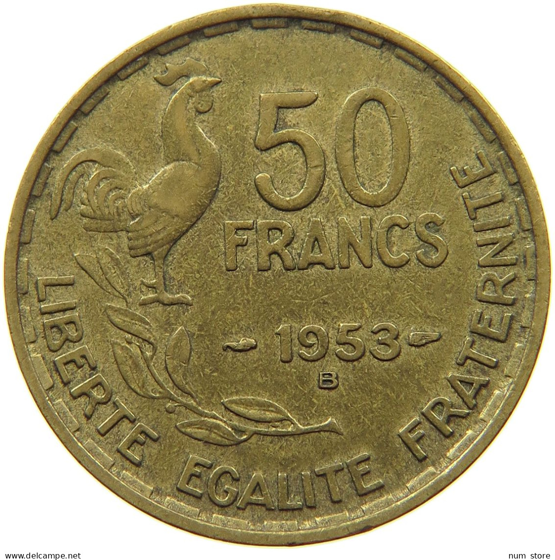 FRANCE 50 FRANCS 1953 B  #s066 0217 - 50 Francs