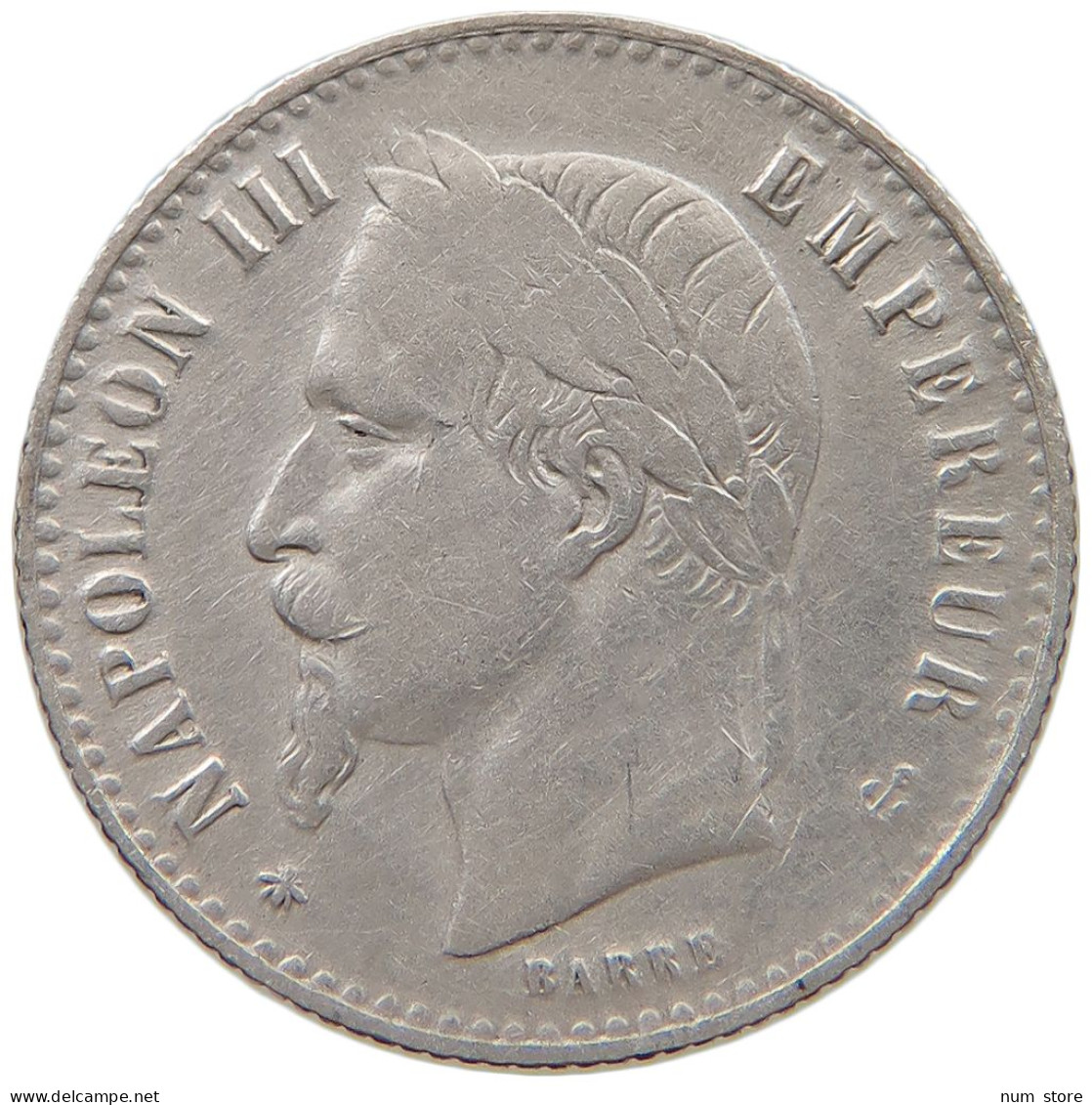 FRANCE 50 CENTIMES 1867 A Napoleon III. (1852-1870) #t157 0711 - 50 Centimes