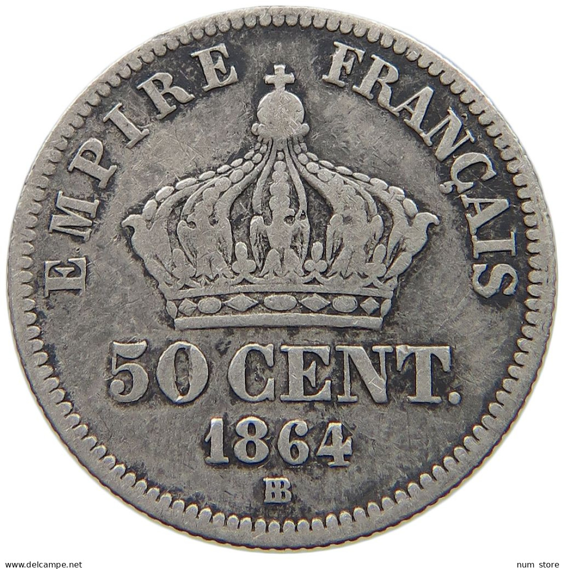 FRANCE 50 CENTIMES 1864 BB Napoleon III. (1852-1870) #a091 0599 - 50 Centimes