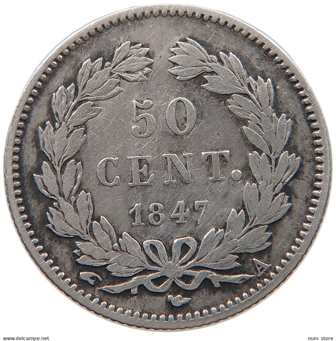 FRANCE 50 CENTIMES 1847 A LOUIS PHILIPPE I. (1830-1848) #t143 0611 - 50 Centimes