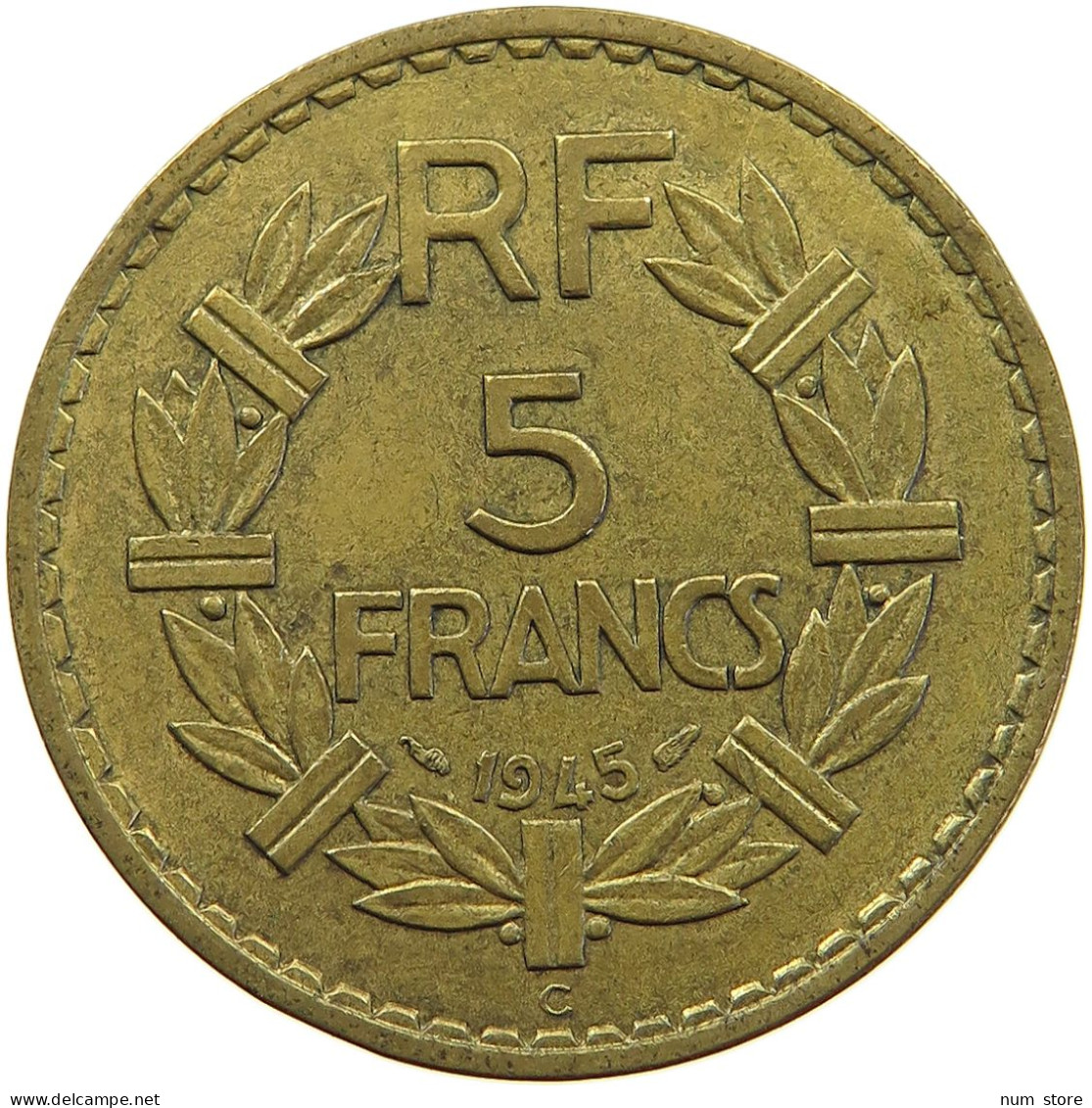 FRANCE 5 FRANCS 1945 C  #c067 0189 - 5 Francs