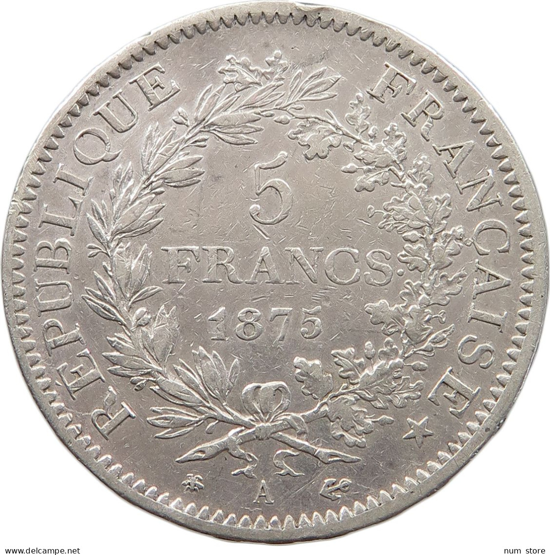 FRANCE 5 FRANCS 1875 A  #t120 0057 - 5 Francs