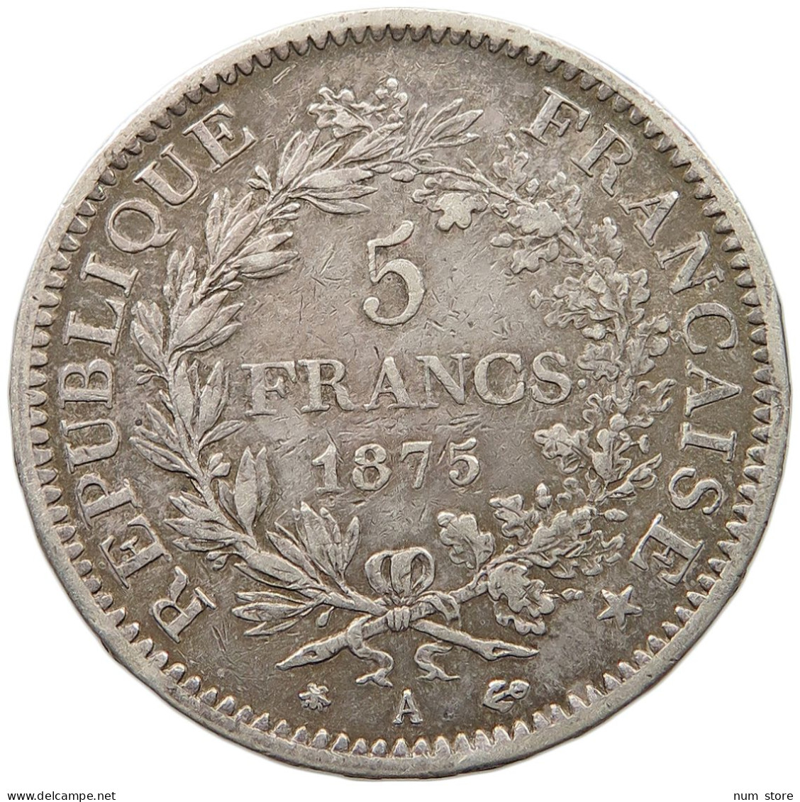 FRANCE 5 FRANCS 1875 A  #t118 1061 - 5 Francs