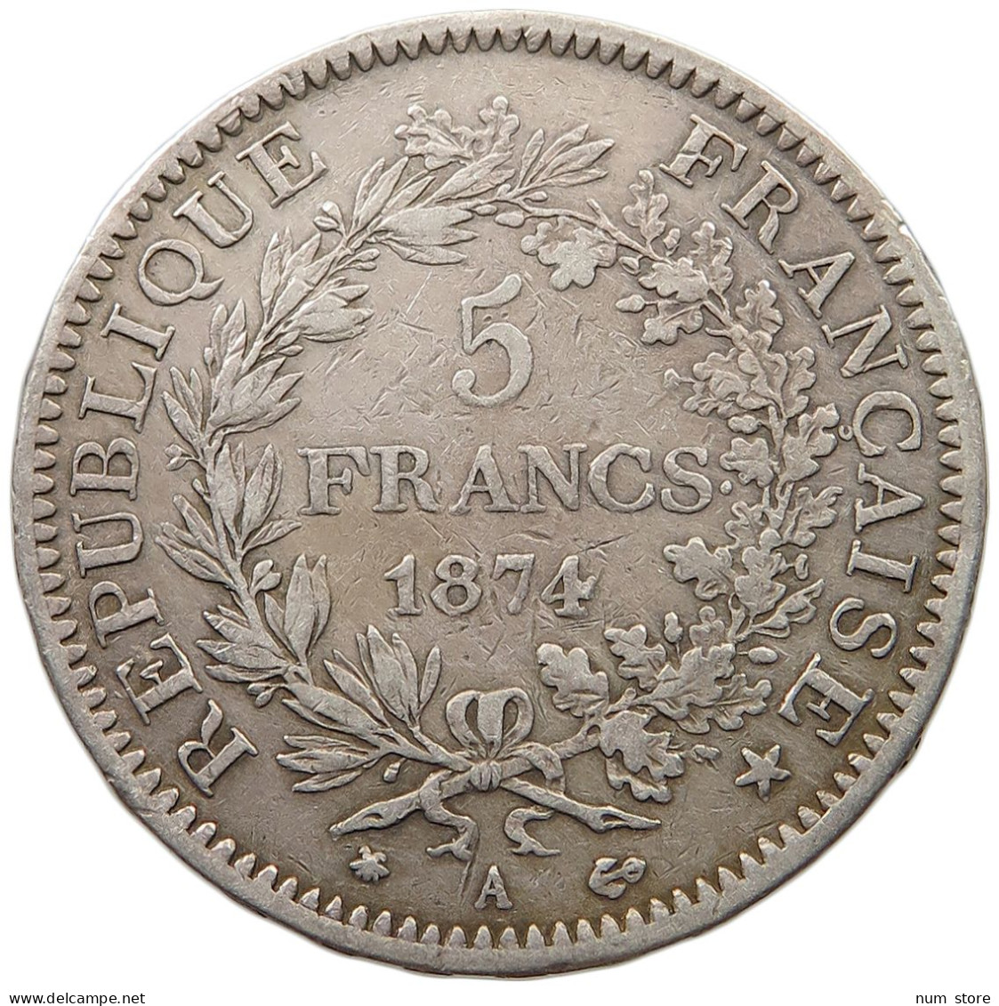 FRANCE 5 FRANCS 1874 A  #t118 1059 - 5 Francs