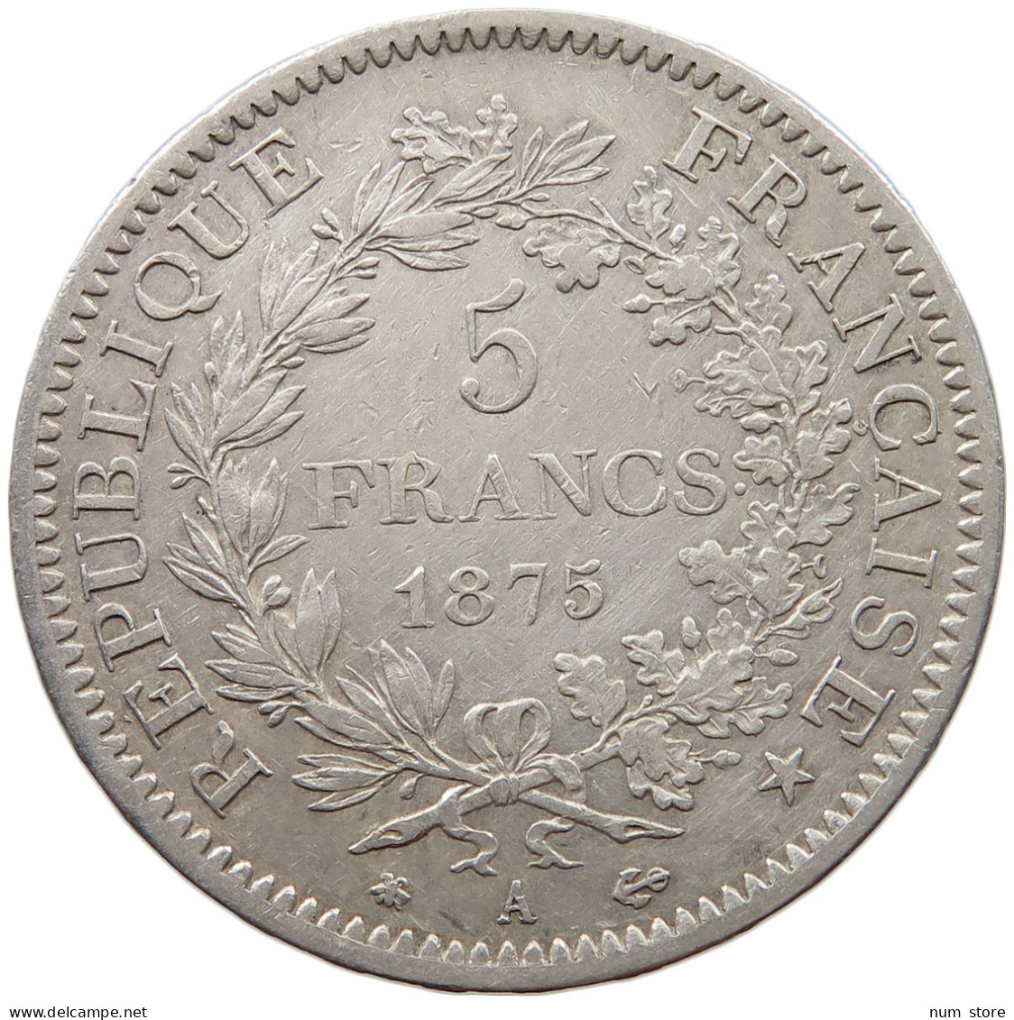 FRANCE 5 FRANCS 1875 A  #c048 0247 - 5 Francs