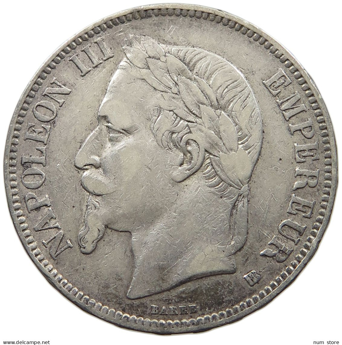 FRANCE 5 FRANCS 1868 BB Napoleon III. (1852-1870) #t005 0169 - 5 Francs