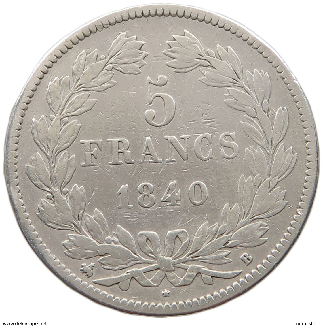 FRANCE 5 FRANCS 1840 B LOUIS PHILIPPE I. (1830-1848) #a001 0119 - 5 Francs