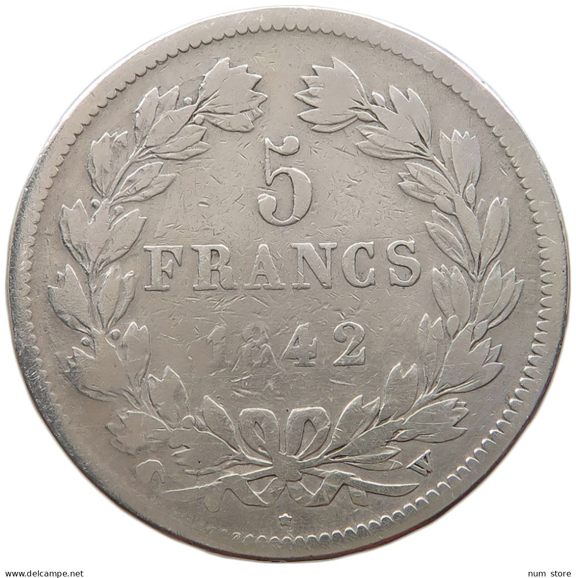 FRANCE 5 FRANCS 1842 W LOUIS PHILIPPE I. (1830-1848) #a001 0089 - 5 Francs