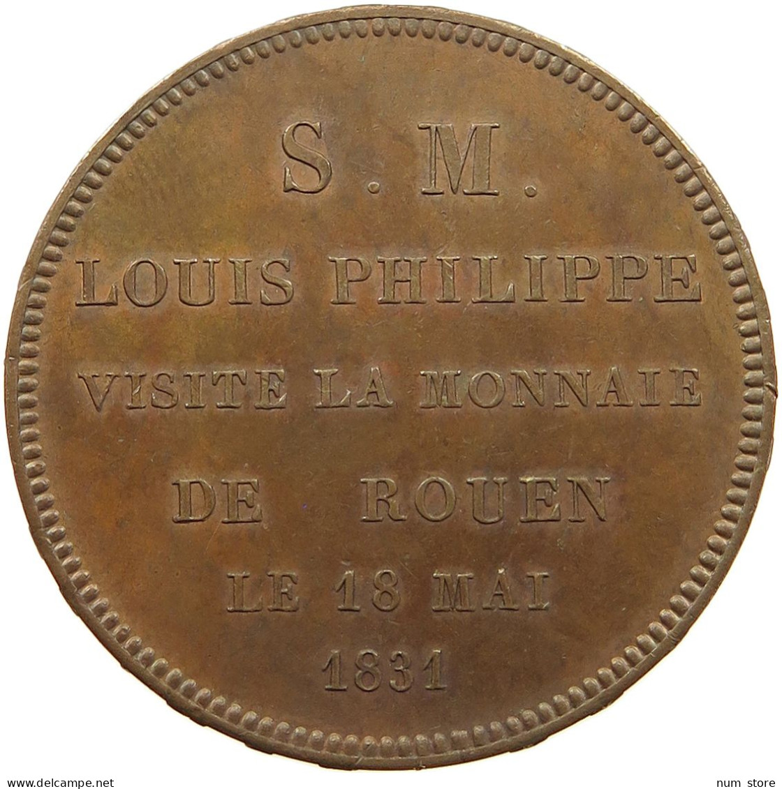 FRANCE 5 FRANCS 1831 LOUIS PHILIPPE I. (1830-1848) MODULE 5 FRANCS 1831 VISIT OF ROUEN MINT #T079 0143 - 5 Francs