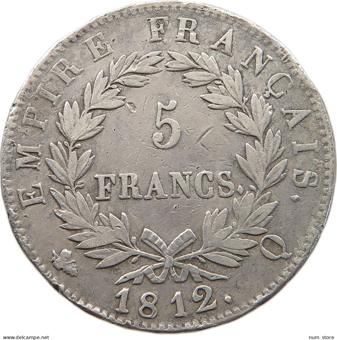 FRANCE 5 FRANCS 1812 Q Napoleon I. (1804-1814, 1815) #t120 0069 - 5 Francs