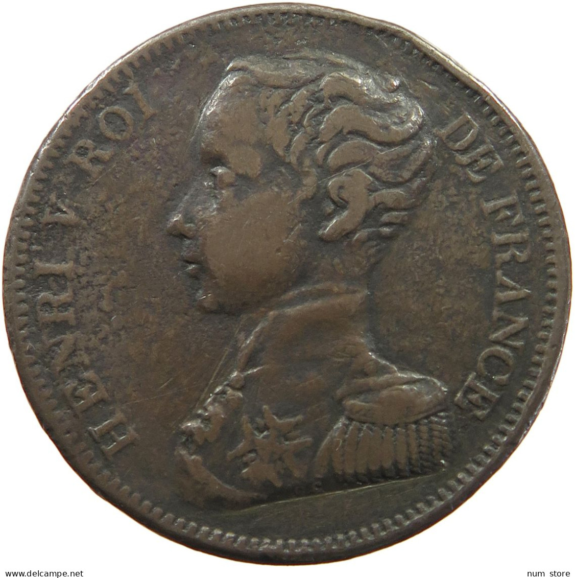 FRANCE 5 FRANCS 1830 5 FRANCS 1830 HENRI V. PATTERN #T079 0131 - Andere & Zonder Classificatie