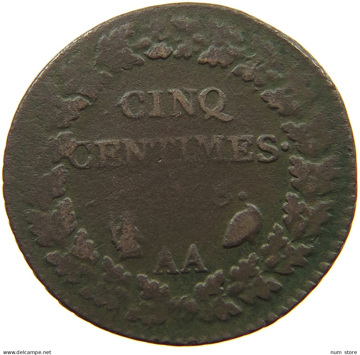 FRANCE 5 CENTIMES L'AN 8 AA  #t161 0209 - 5 Centimes