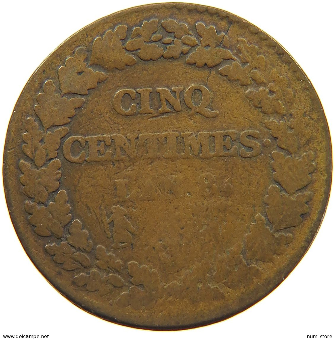 FRANCE 5 CENTIMES AN 8 W  #c061 0105 - 5 Centimes