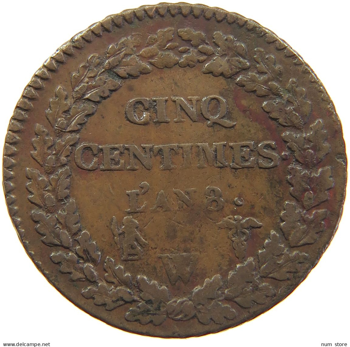FRANCE 5 CENTIMES AN 8 W  #t016 0157 - 5 Centimes