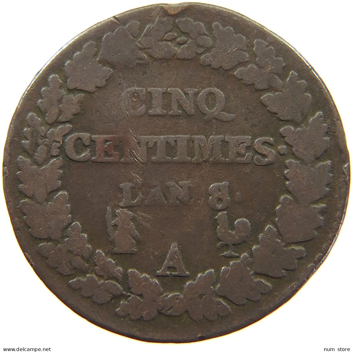 FRANCE 5 CENTIMES AN 8/7 A  #a059 0297 - 5 Centimes