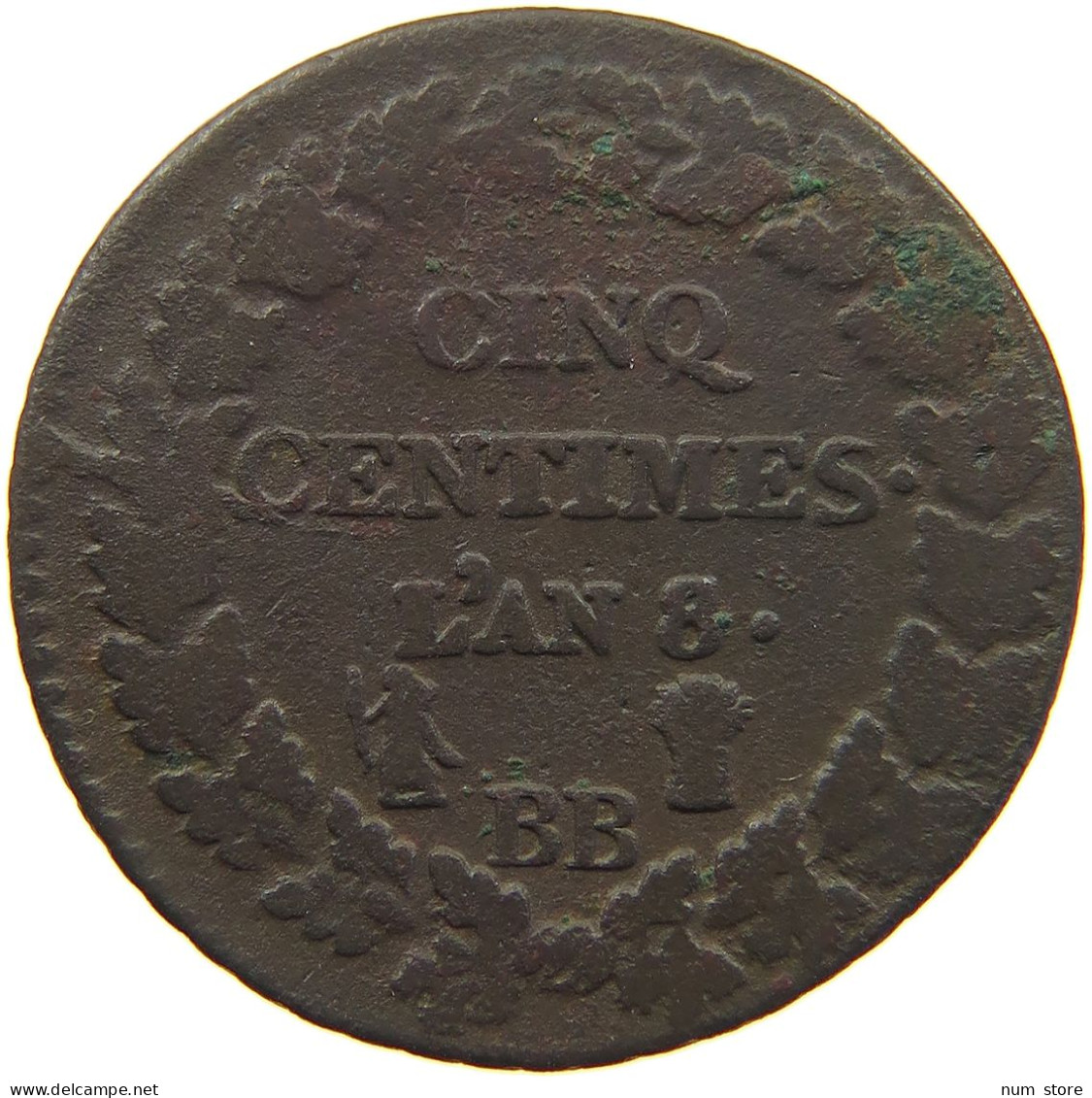 FRANCE 5 CENTIMES AN 8 BB  #c033 0049 - 5 Centimes