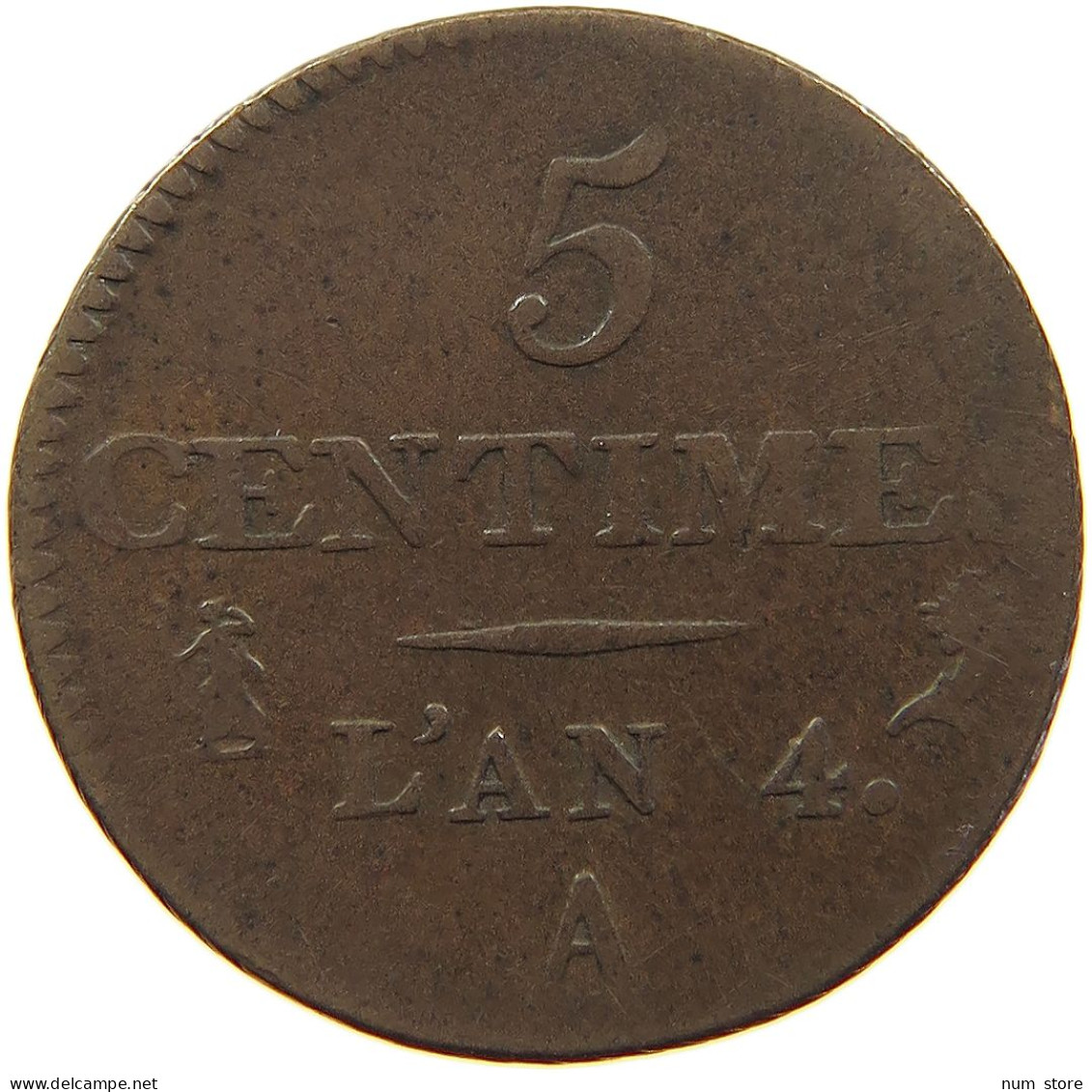 FRANCE 5 CENTIMES AN 4 A  #c057 0143 - 5 Centimes