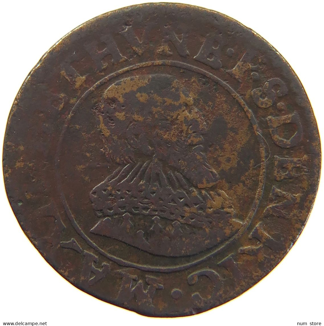 FRANCE BERRI DOUBLE TOURNOIS 1636 Boisbelle Et Henrichemont (principauté De), Maximilien I #c045 0025 - Berri