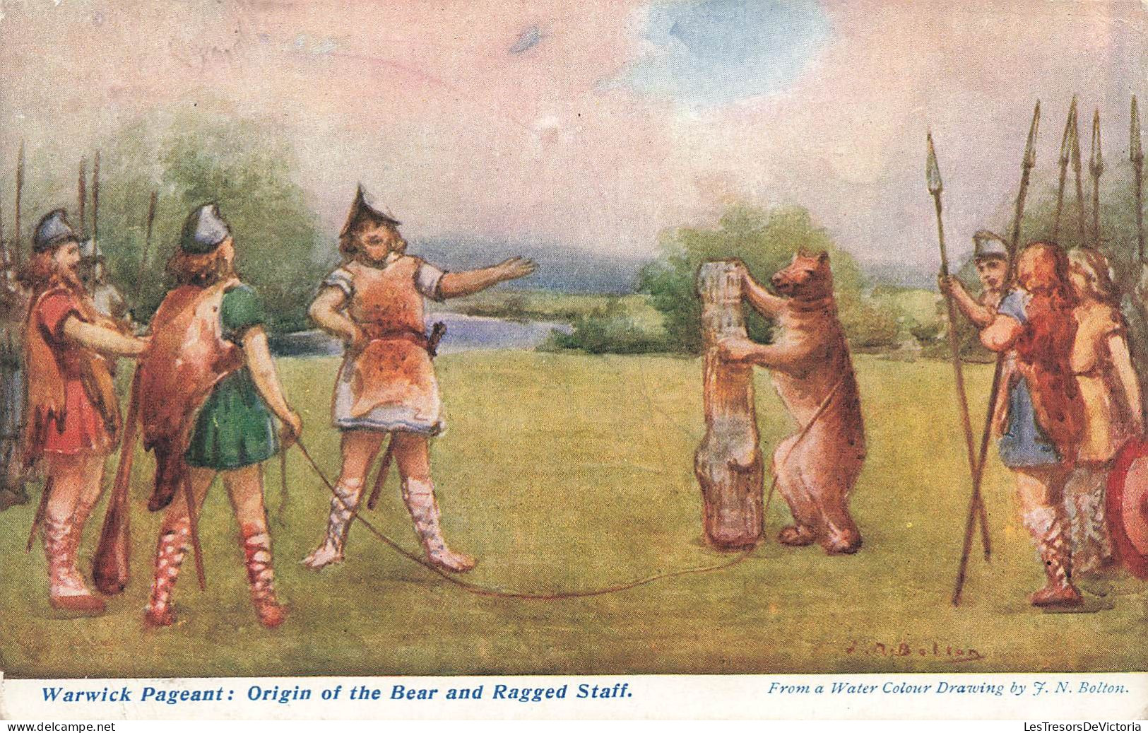 ARTS - Peintures Et Tableaux - Origin Of The Bear And Ragged Staff - Warwick Pageant - Carte Postale Ancienne - Malerei & Gemälde