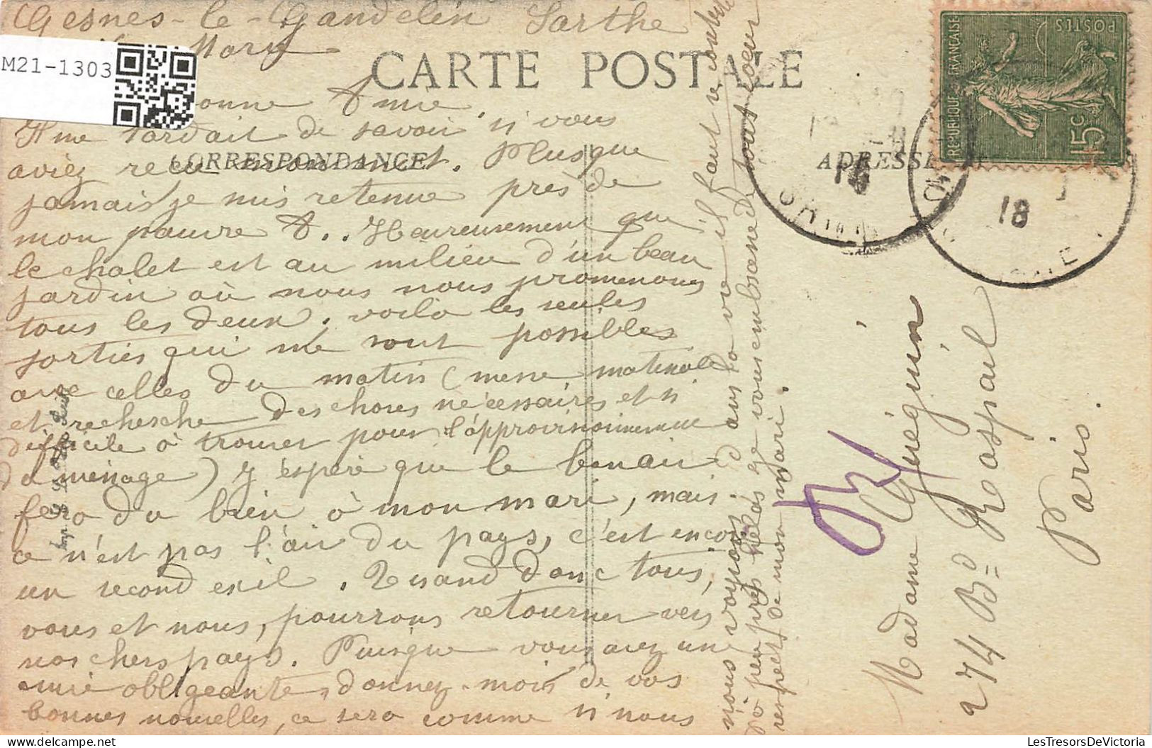 FRANCE - Gesnes Le Gandelin - Vue Générale De L'Eglise - Carte Postale Ancienne - Sonstige & Ohne Zuordnung