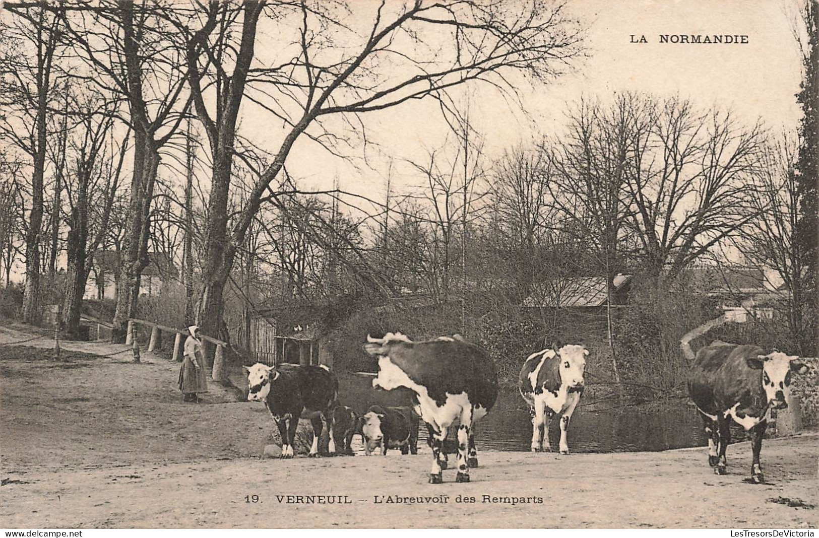 FRANCE - Verneuil - L'Abreuvoir Des Remparts - Carte Postale Ancienne - Verneuil-sur-Avre