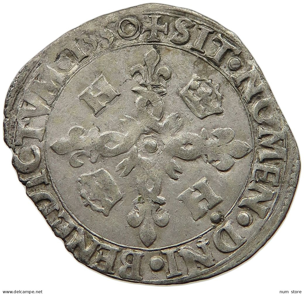 FRANCE DOUZAIN 1550 H LA ROCHELLE Henri II. (1547-1559) #t058 0347 - 1547-1559 Heinrich II.