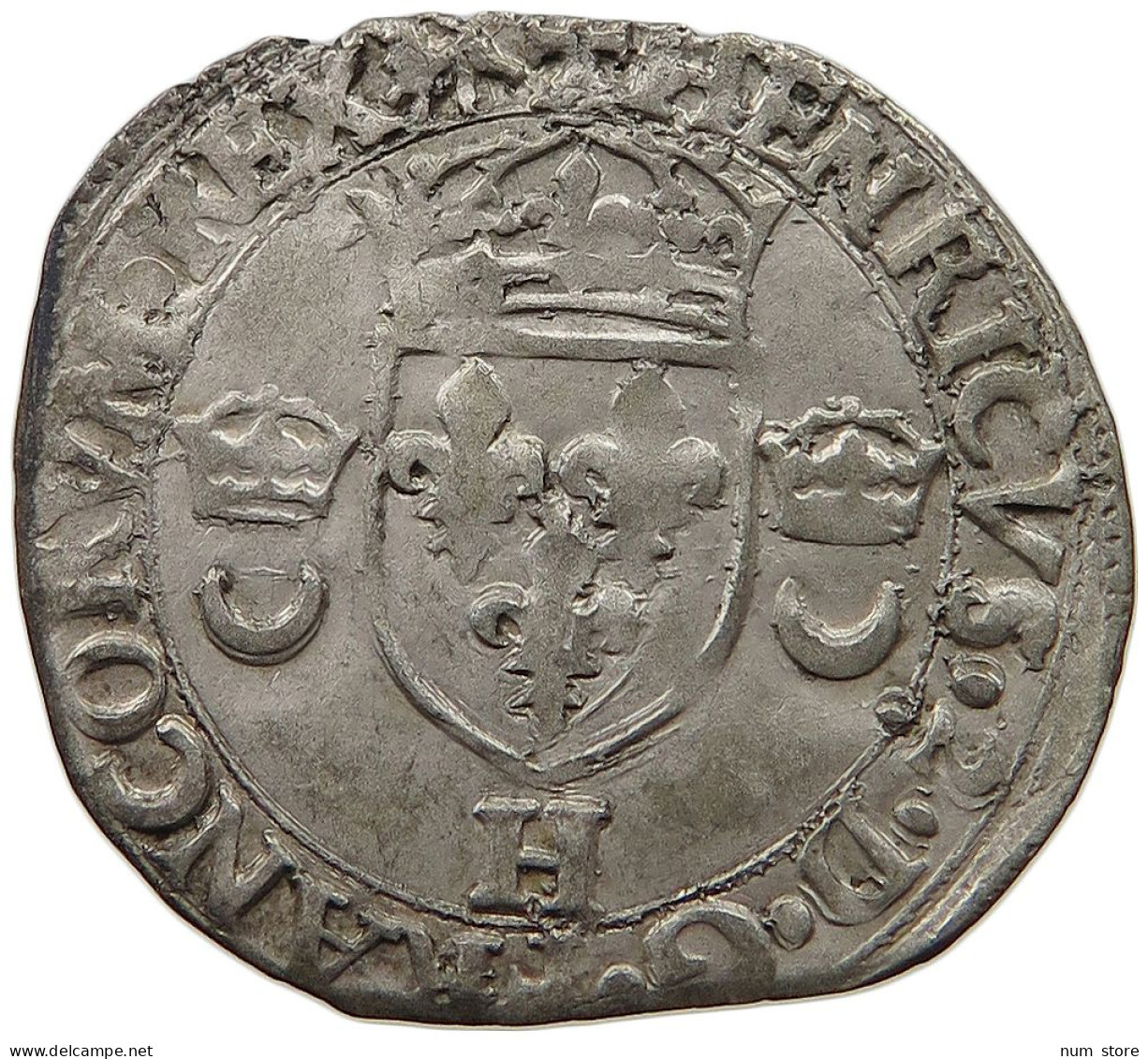 FRANCE DOUZAIN 1550 H LA ROCHELLE Henri II. (1547-1559) #t058 0347 - 1547-1559 Henri II