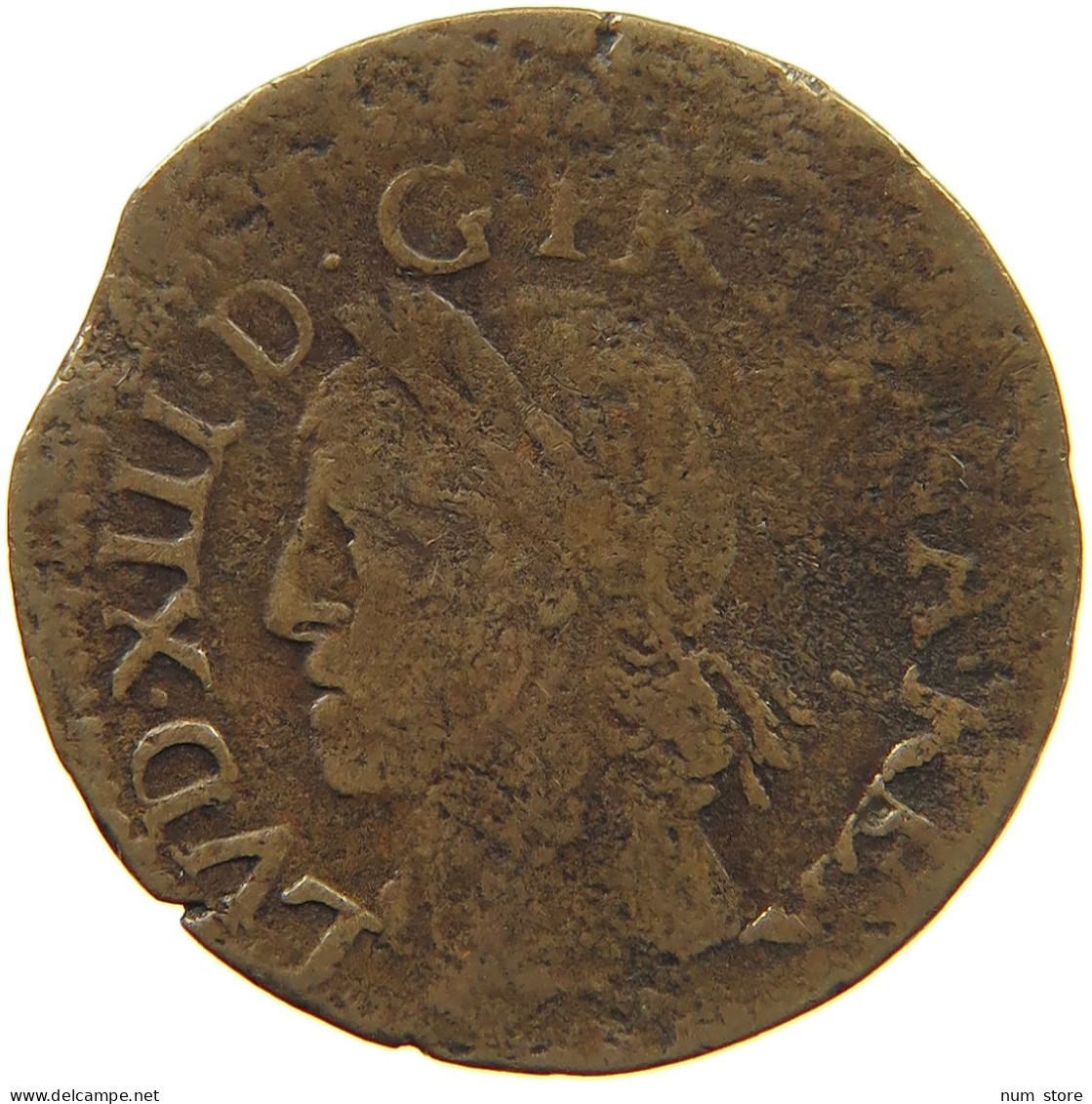 FRANCE DOUBLE TOURNOIS 1640 LOUIS XIII. (1610–1643) #c032 0731 - 1610-1643 Louis XIII The Just