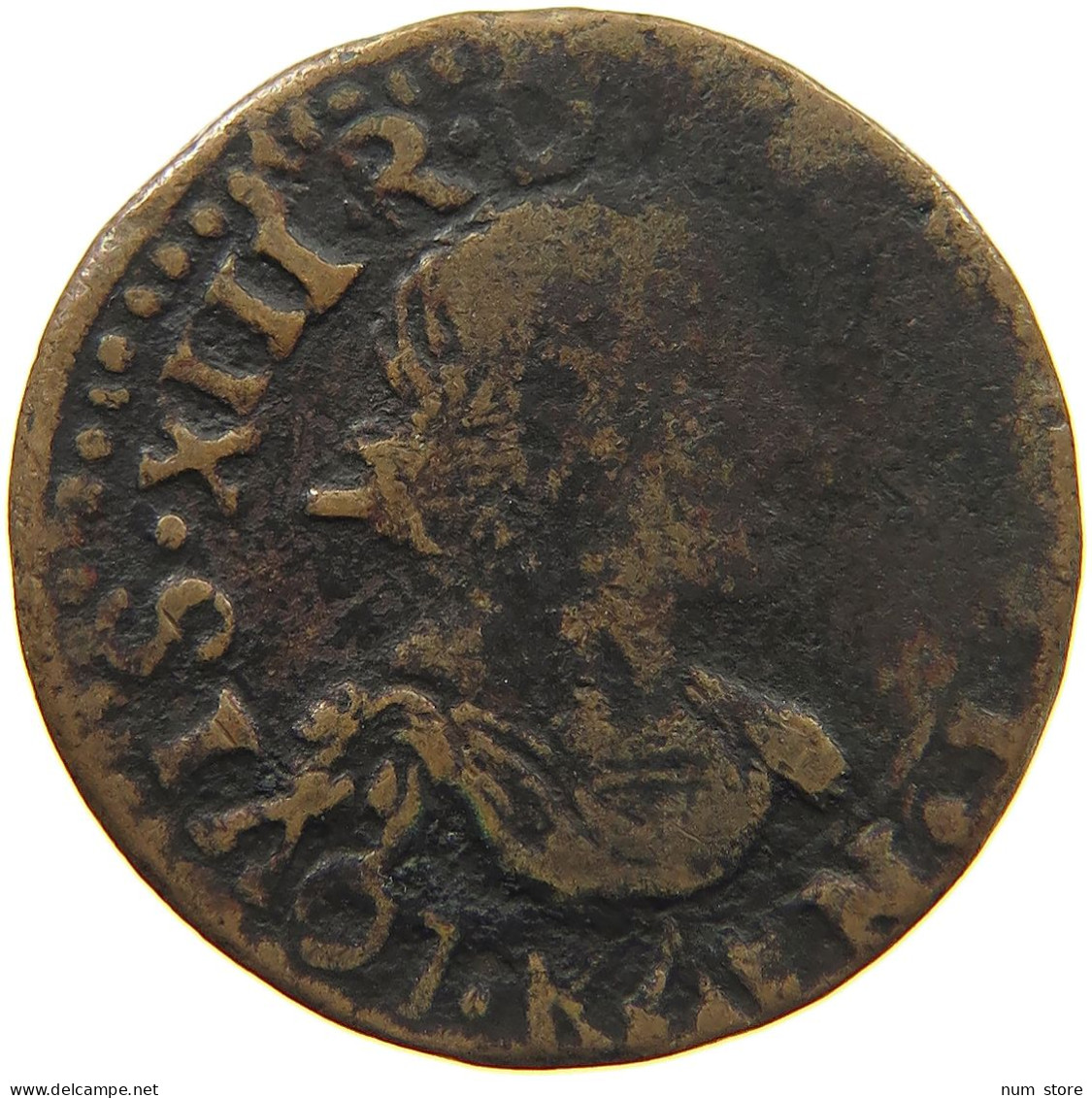 FRANCE DOUBLE TOURNOIS 1640 K LOUIS XIII. (1610–1643) #c024 0521 - 1610-1643 Louis XIII Le Juste