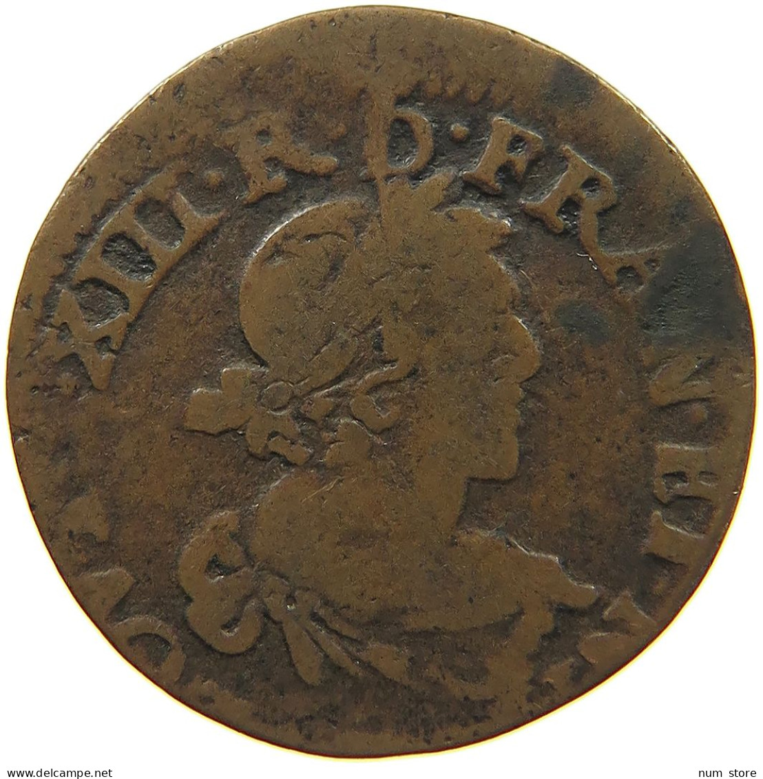 FRANCE DOUBLE TOURNOIS 1639 LOUIS XIII. (1610–1643) #c011 0191 - 1610-1643 Luigi XIII Il Giusto