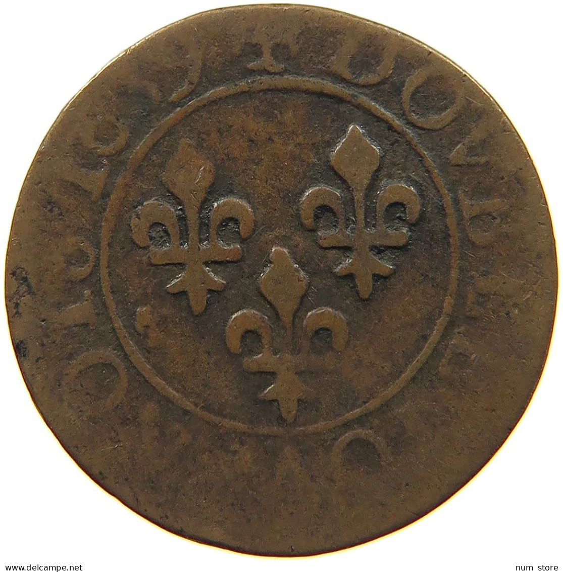 FRANCE DOUBLE TOURNOIS 1639 LOUIS XIII. (1610–1643) #c011 0191 - 1610-1643 Louis XIII The Just