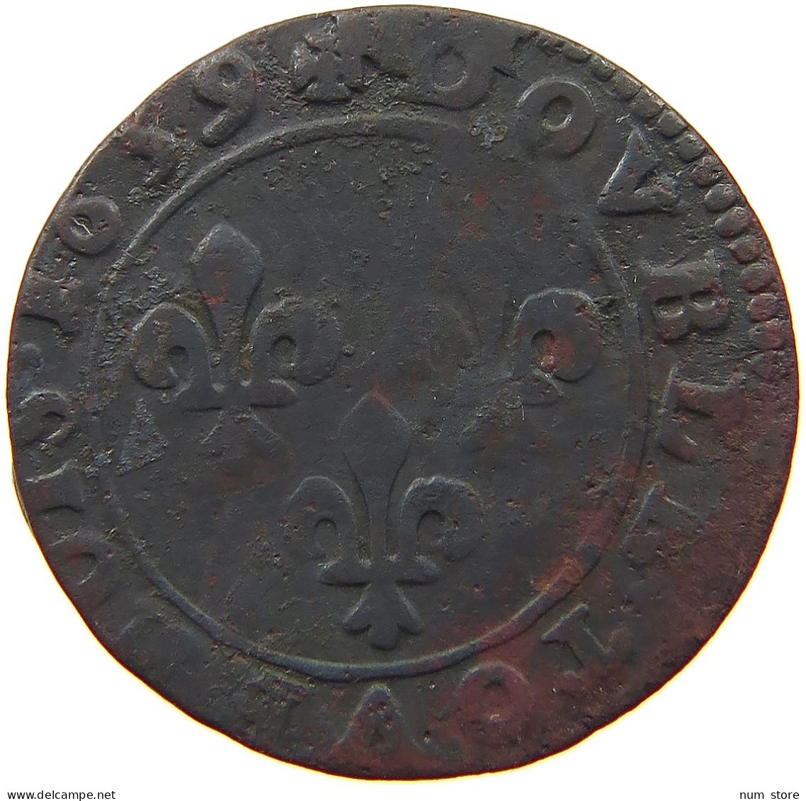 FRANCE DOUBLE TOURNOIS 1639 LOUIS XIII. (1610–1643) #a016 0069 - 1610-1643 Louis XIII The Just