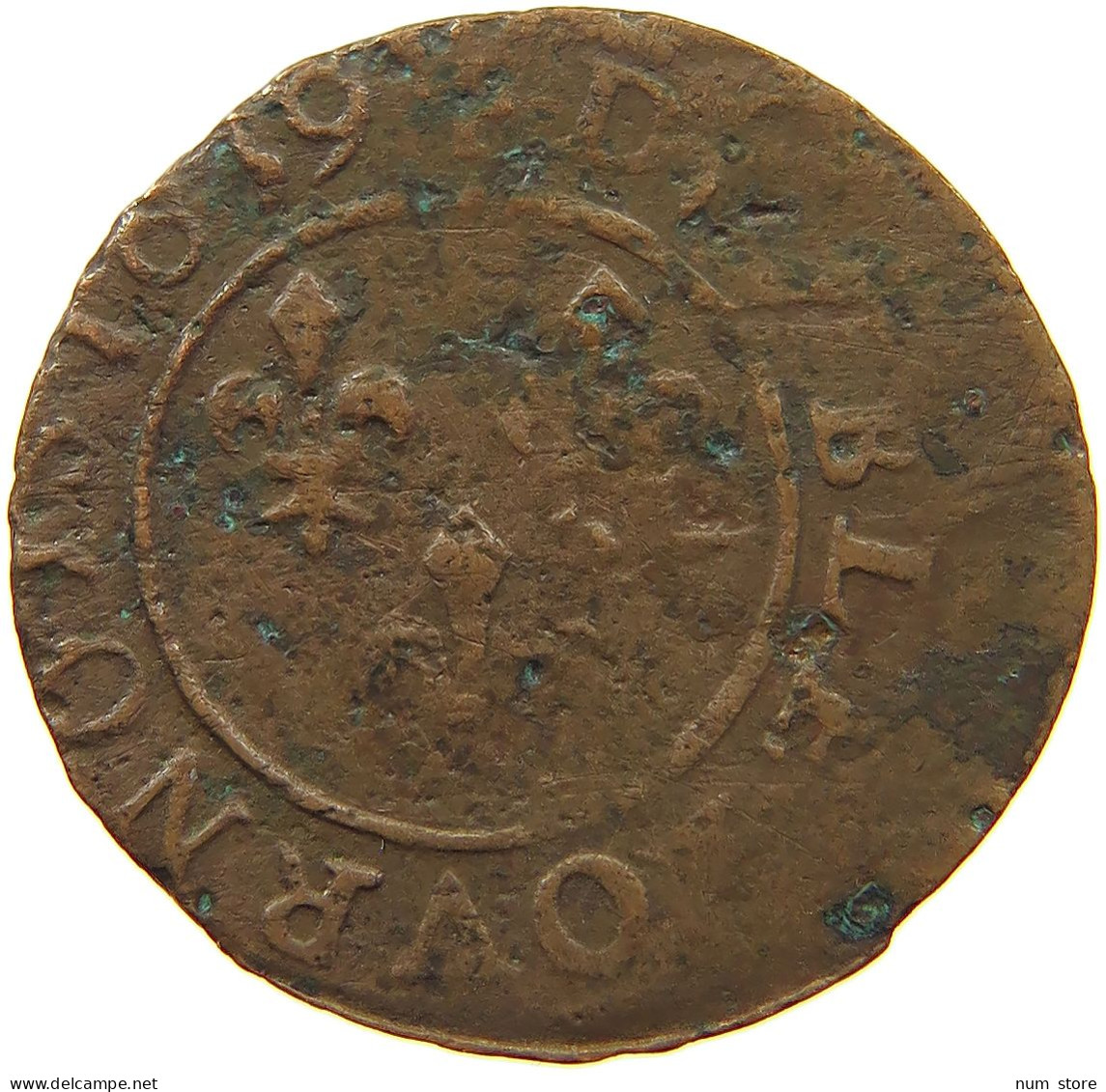 FRANCE DOUBLE TOURNOIS 1639 LOUIS XIII. (1610–1643) #a015 0557 - 1610-1643 Louis XIII The Just