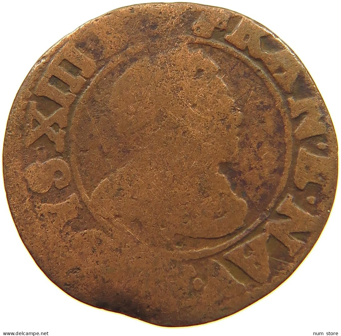 FRANCE DOUBLE TOURNOIS 1638 LOUIS XIII. (1610–1643) #c006 0563 - 1610-1643 Louis XIII The Just