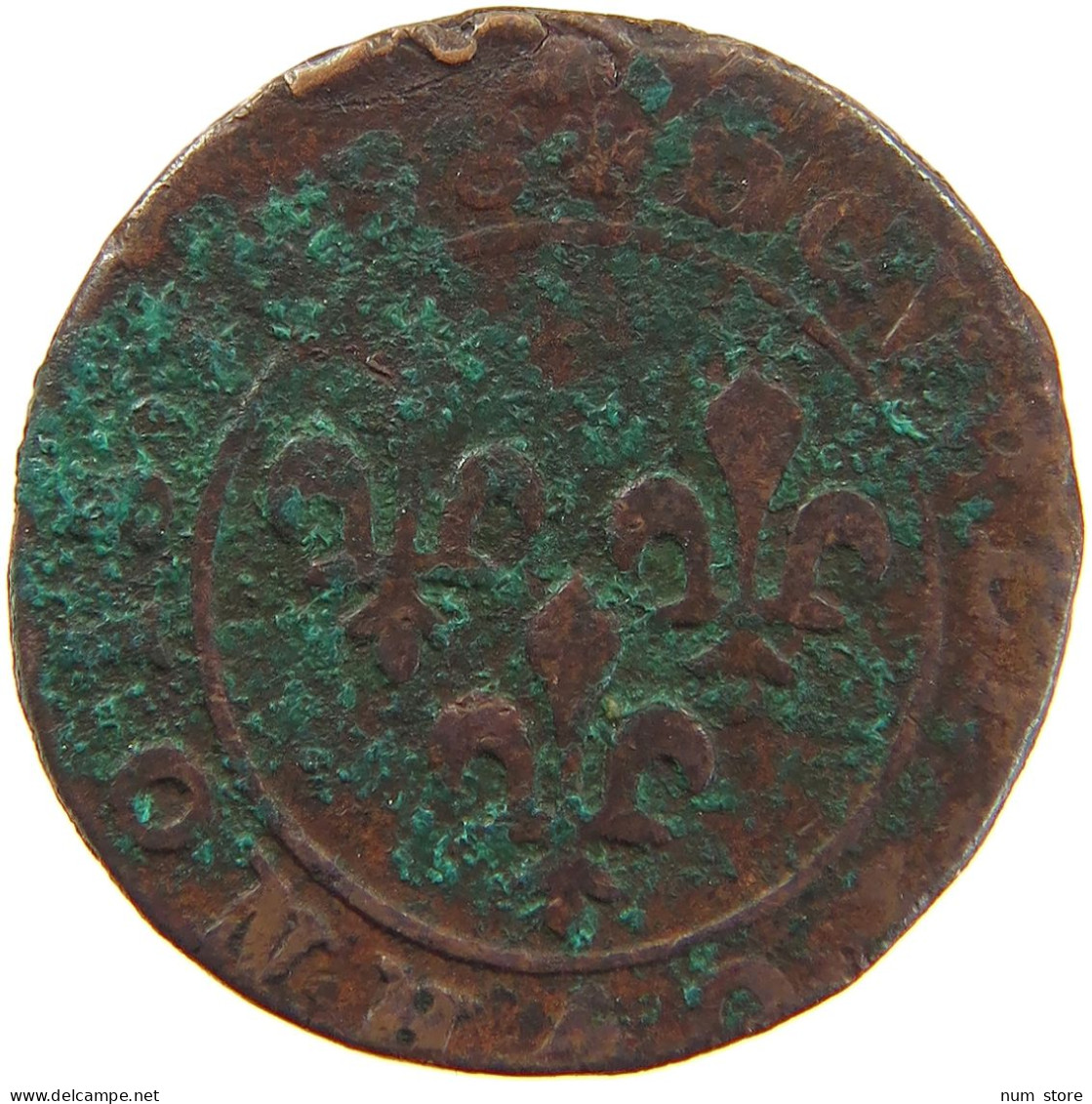 FRANCE DOUBLE TOURNOIS 1638 LOUIS XIII. (1610–1643) #s058 0361 - 1610-1643 Louis XIII The Just