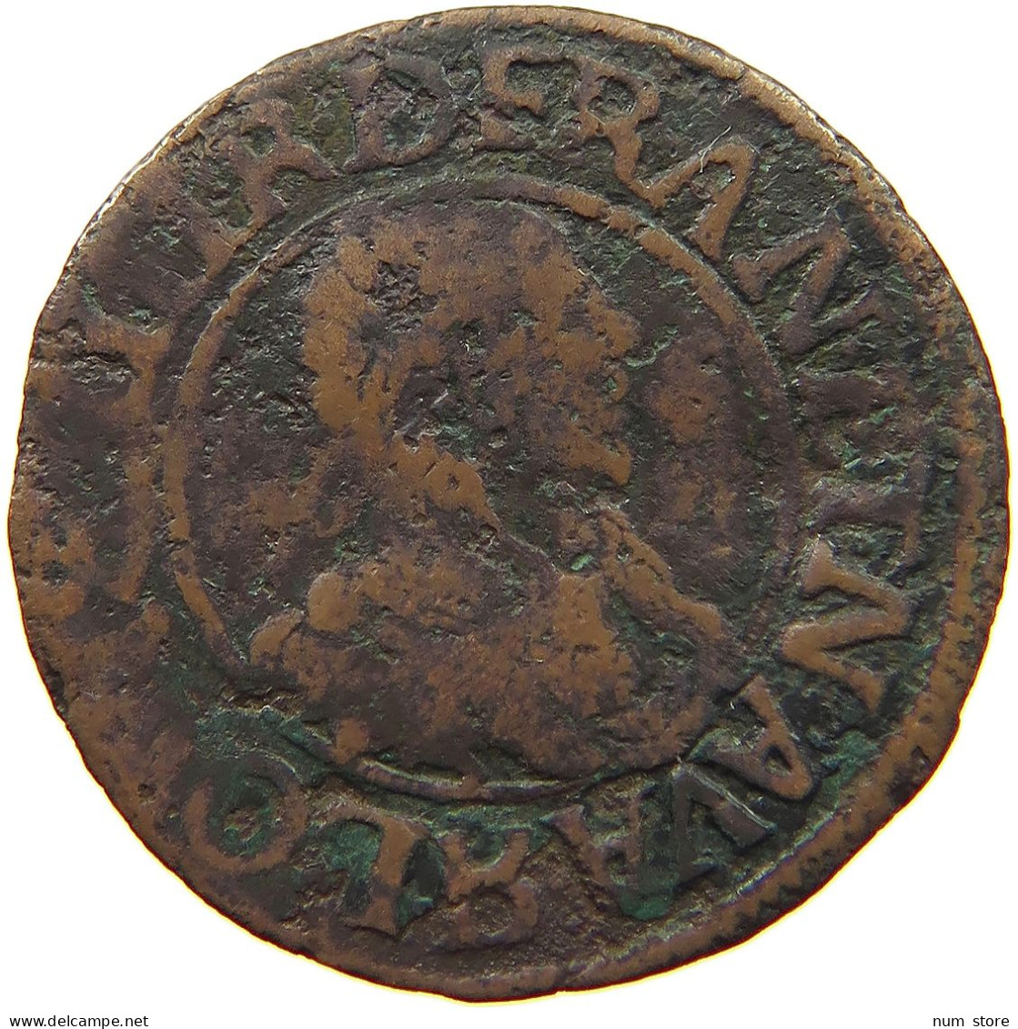 FRANCE DOUBLE TOURNOIS 1637 B LOUIS XIII. (1610–1643) #a016 0007 - 1610-1643 Lodewijk XIII Van Frankrijk De Rechtvaardige