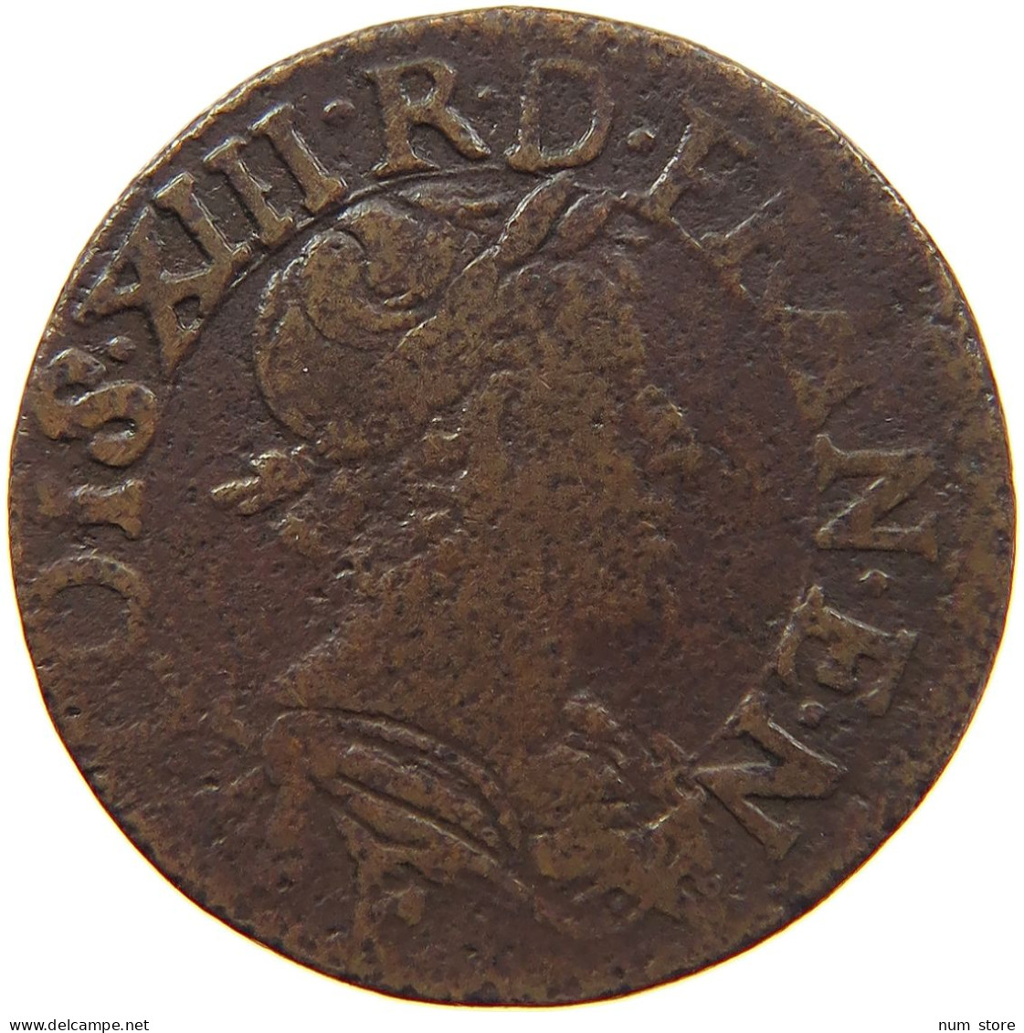FRANCE DOUBLE TOURNOIS 1637 LOUIS XIII. (1610–1643) #s019 0257 - 1610-1643 Louis XIII The Just