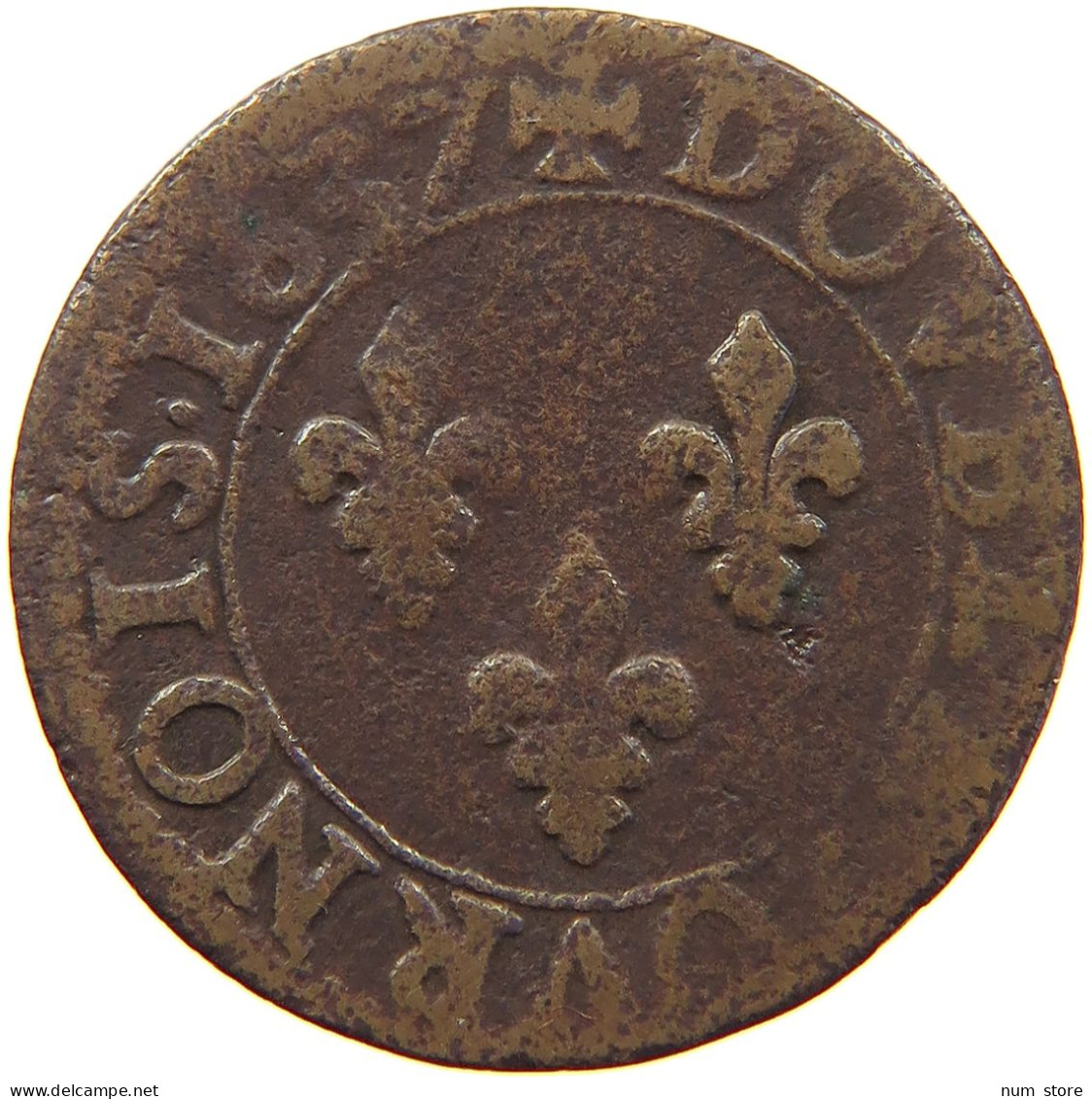 FRANCE DOUBLE TOURNOIS 1637 LOUIS XIII. (1610–1643) #s019 0257 - 1610-1643 Ludwig XIII. Der Gerechte