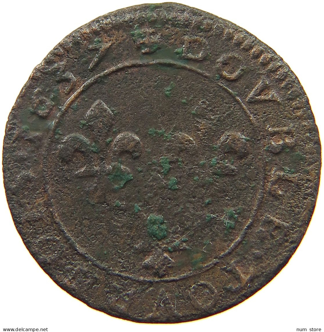 FRANCE DOUBLE TOURNOIS 1637 LOUIS XIII. (1610–1643) #a015 0563 - 1610-1643 Luis XIII El Justo