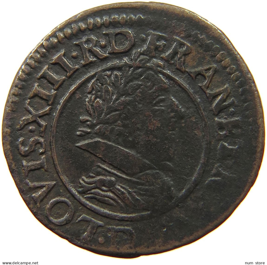 FRANCE DOUBLE TOURNOIS 1629 LOUIS XIII. (1610–1643) #t058 0121 - 1610-1643 Louis XIII Le Juste
