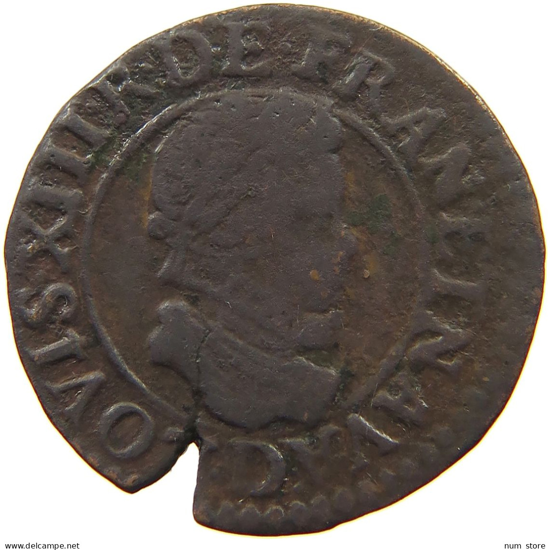 FRANCE DOUBLE TOURNOIS 1613 D LOUIS XIII. (1610–1643) #c083 0491 - 1610-1643 Louis XIII Le Juste