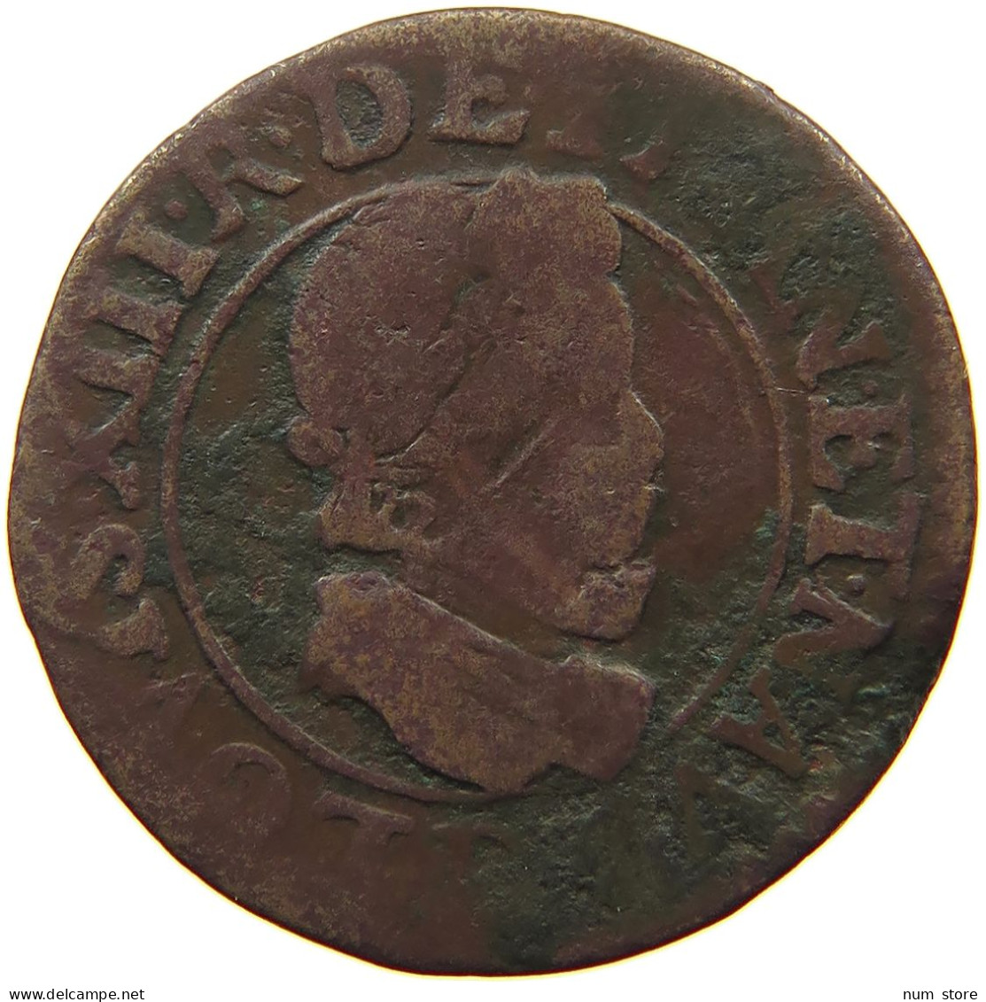 FRANCE DOUBLE TOURNOIS 1615 LOUIS XIII. (1610–1643) #a093 0511 - 1610-1643 Luis XIII El Justo