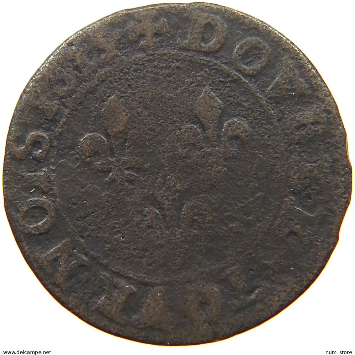 FRANCE DOUBLE TOURNOIS 1613 A LOUIS XIII. (1610–1643) #a016 0115 - 1610-1643 Luis XIII El Justo