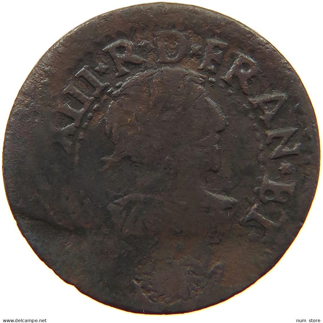 FRANCE DOUBLE TOURNOIS  LOUIS XIII. (1610–1643) #a016 0041 - 1610-1643 Luis XIII El Justo