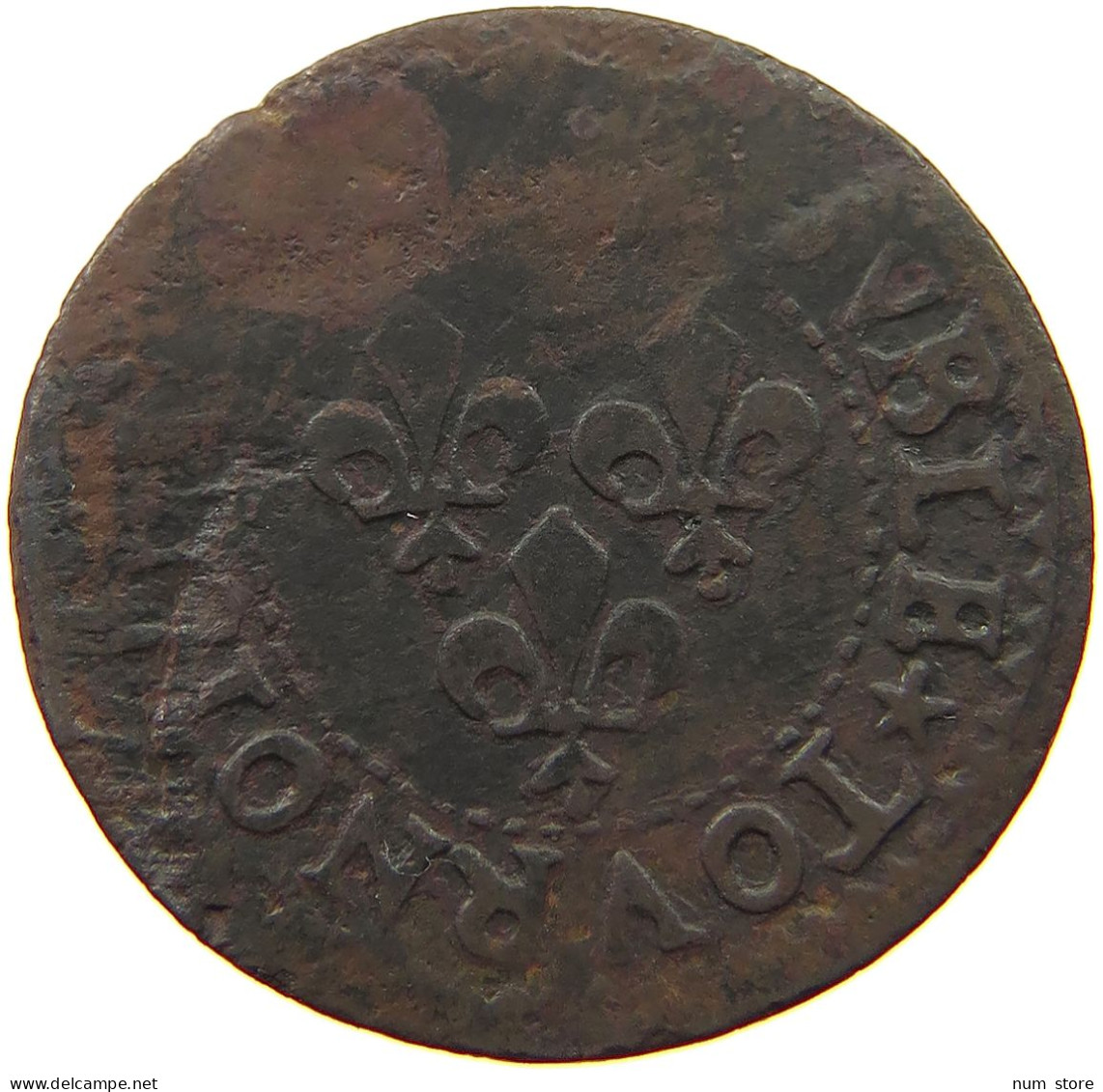 FRANCE DOUBLE TOURNOIS  LOUIS XIII. (1610–1643) #a016 0041 - 1610-1643 Luis XIII El Justo