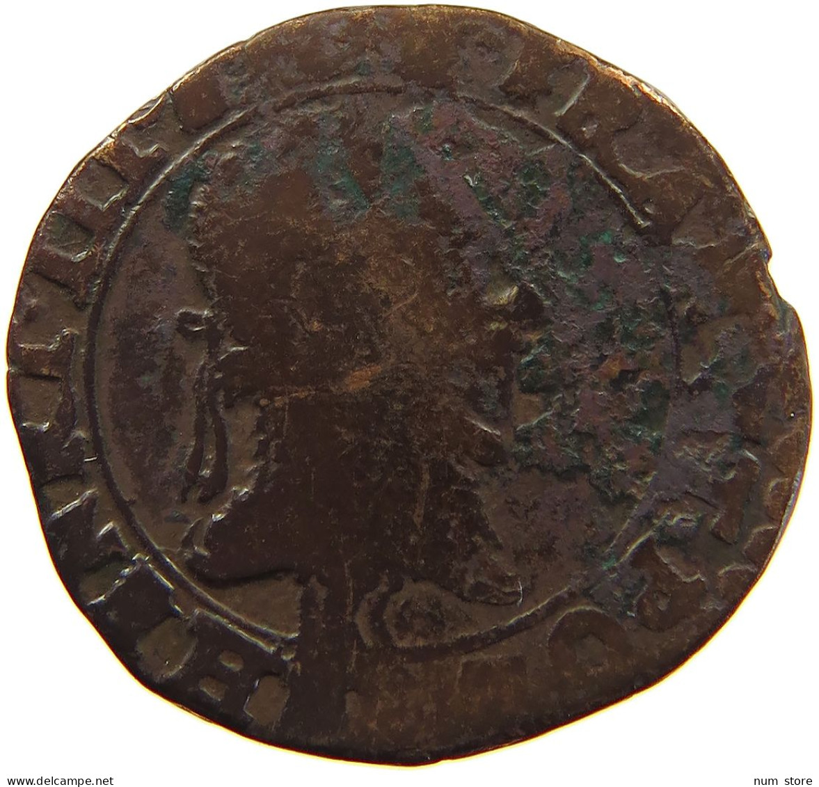 FRANCE DOUBLE TOURNOIS  Henri III. (1574-1589) OFF-CENTER #s012 0295 - 1574-1589 Henry III