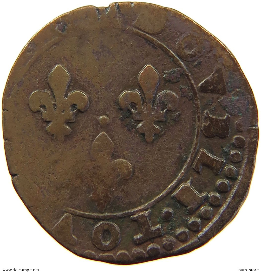 FRANCE DOUBLE TOURNOIS  Henri III. (1574-1589) OFF-CENTER #s012 0295 - 1574-1589 Hendrik III