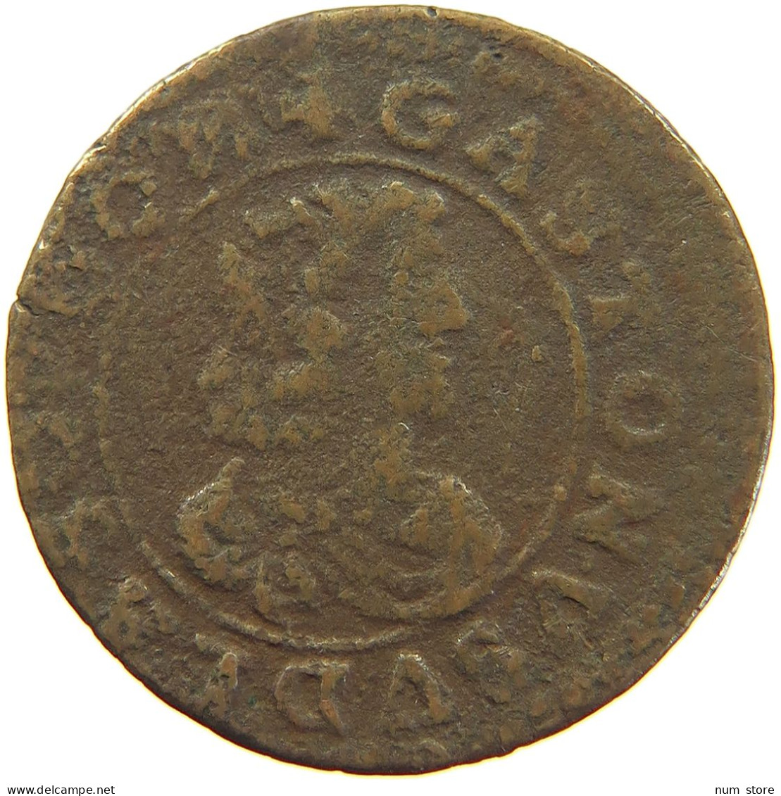 FRANCE DOMBES DOUBLE TOURNOIS 1641 Gaston D'Orléans #c064 0221 - Dombes