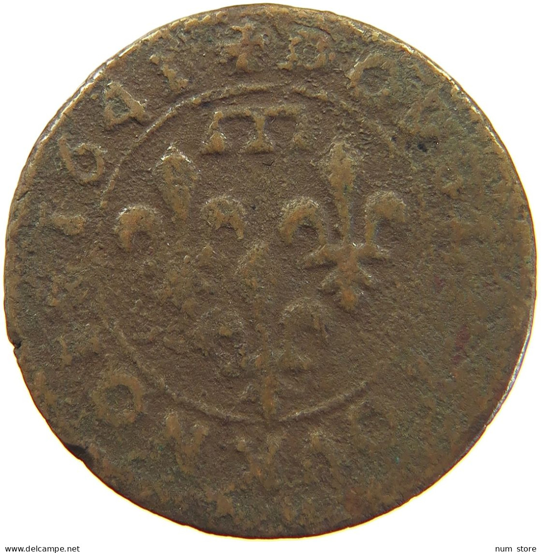 FRANCE DOMBES DOUBLE TOURNOIS 1641 Gaston D'Orléans #c064 0221 - Dombes