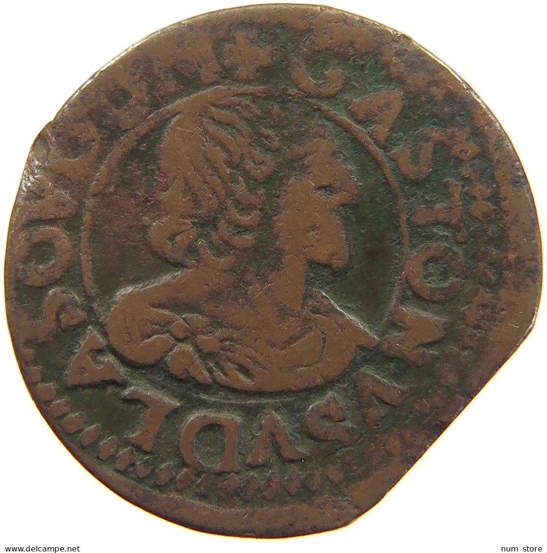 FRANCE DOMBES DOUBLE TOURNOIS 1640 Gaston D'Orléans #c034 0217 - Dombes